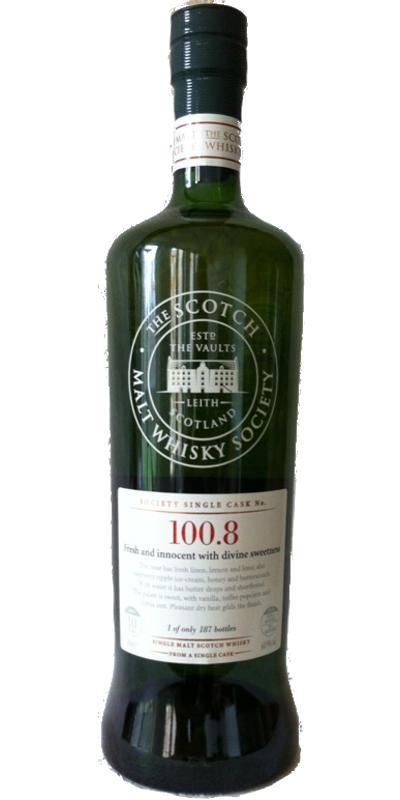 Strathmill 1998 SMWS 100.8  Fresh and innocent with divine sweetness