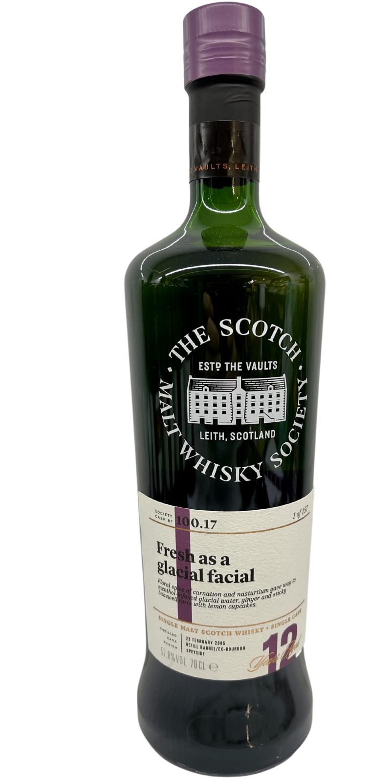 Strathmill 2005 SMWS 100.17  Fresh as a glacial facial