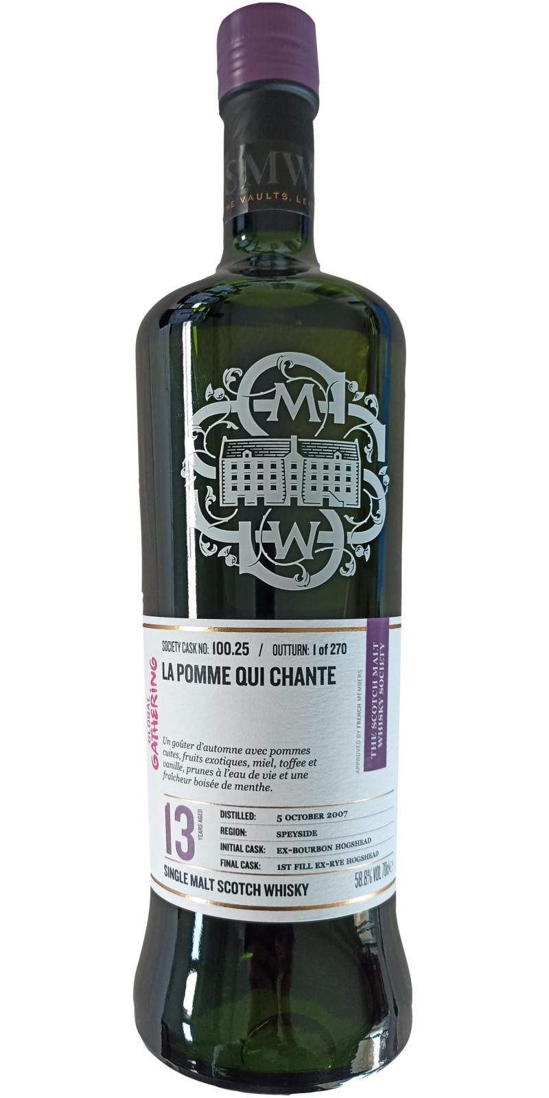 Strathmill 2007 SMWS 100.25  La pomme qui chante