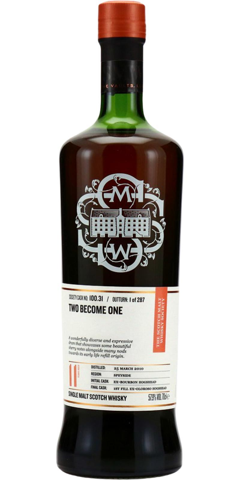 Strathmill 2010 SMWS 100.31  Two become one