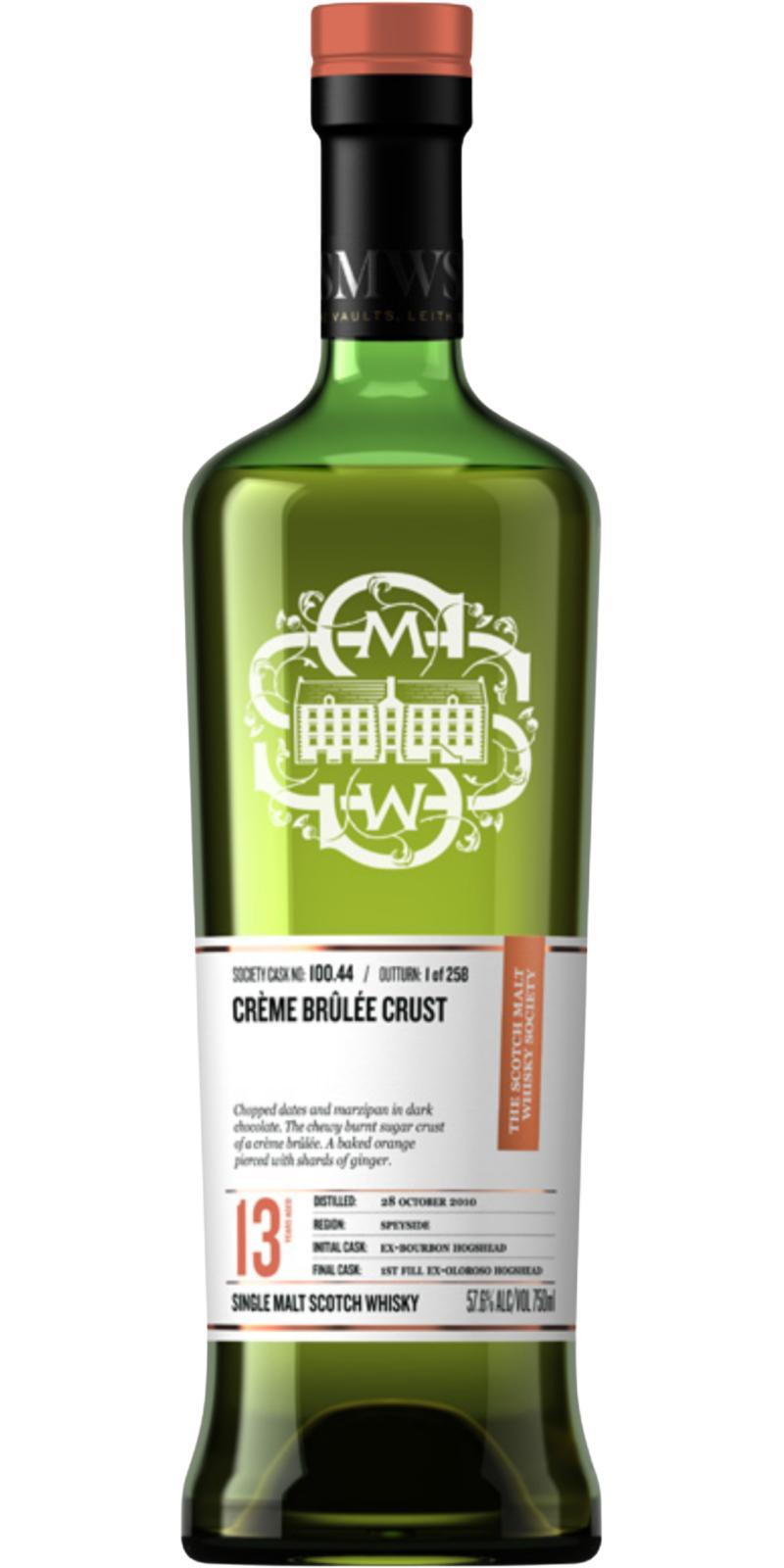 Strathmill 2010 SMWS 100.44  Crème brûlée crust