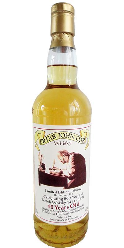 Strathmill 10-year-old UD  Friar John Cor