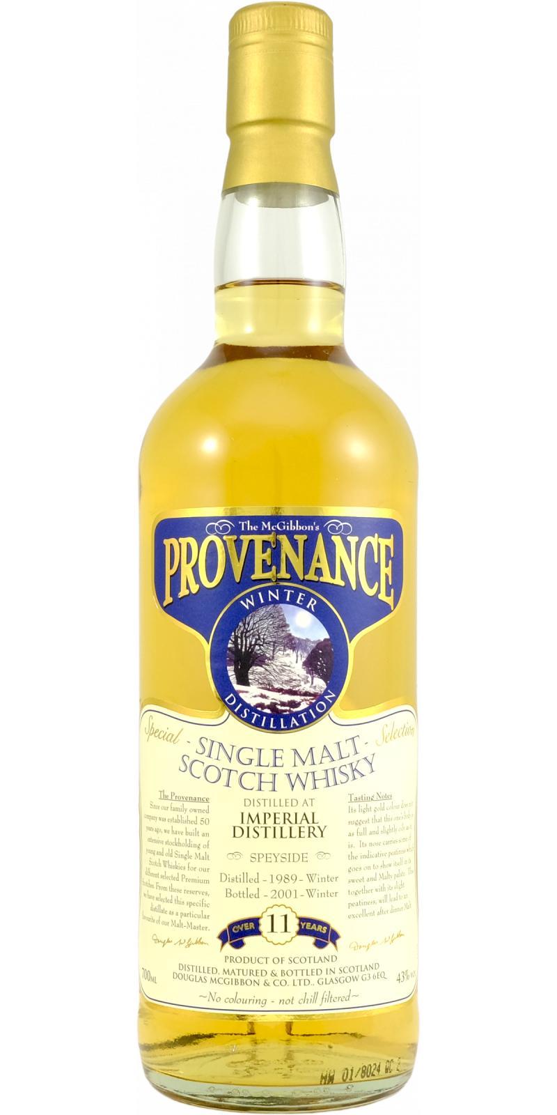 Imperial 1989 McG  McGibbon's Provenance