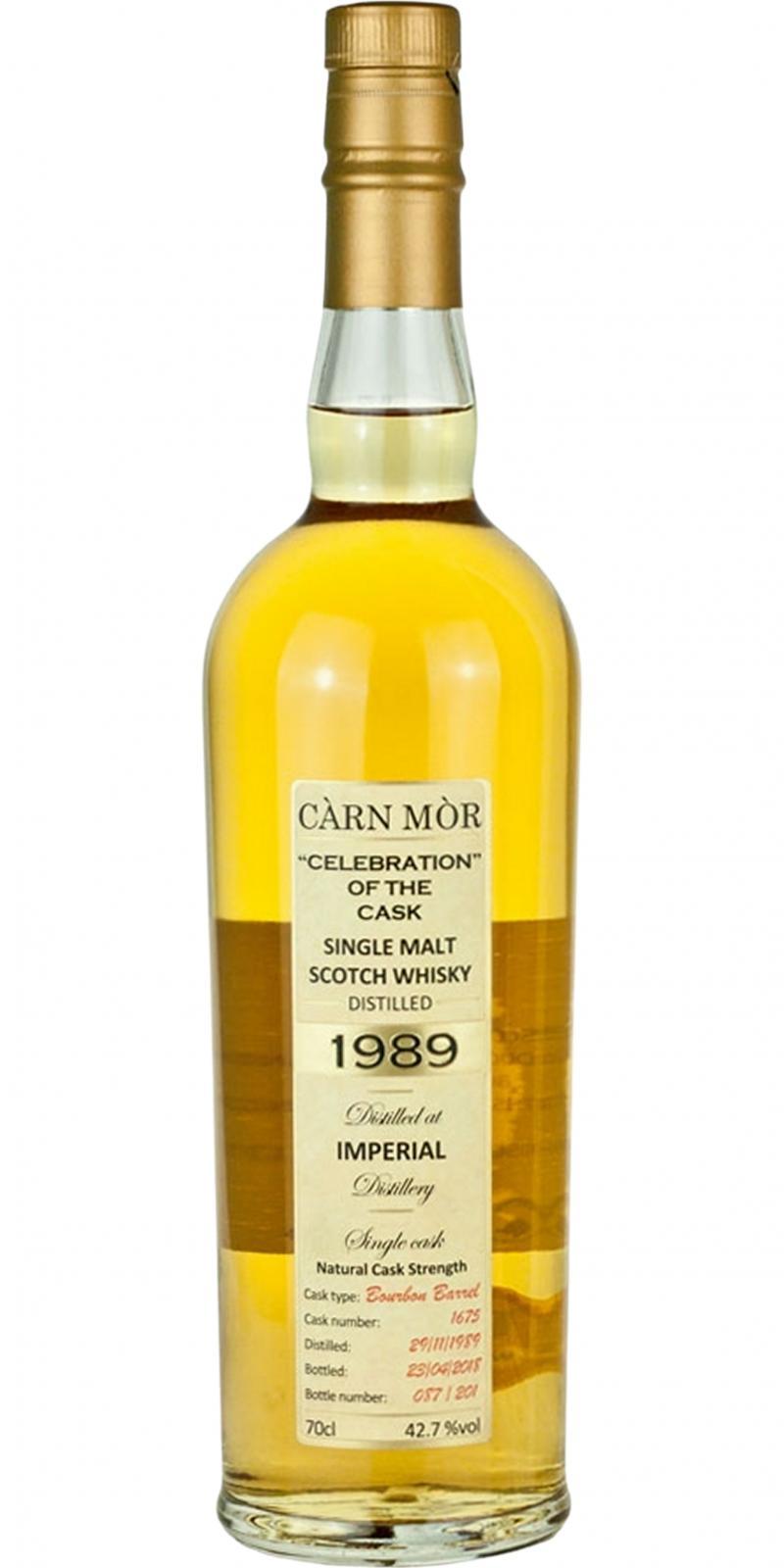 Imperial 1989 MMcK  Càrn Mòr Celebration of the Cask