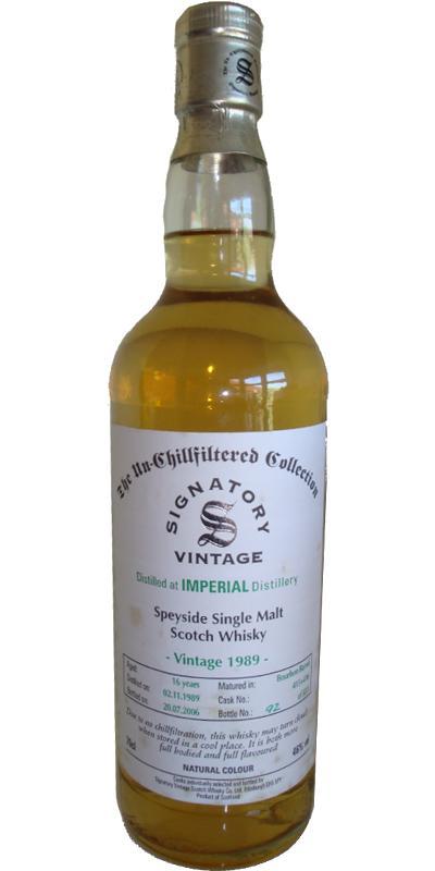 Imperial 1989 SV  The Un-Chillfiltered Collection