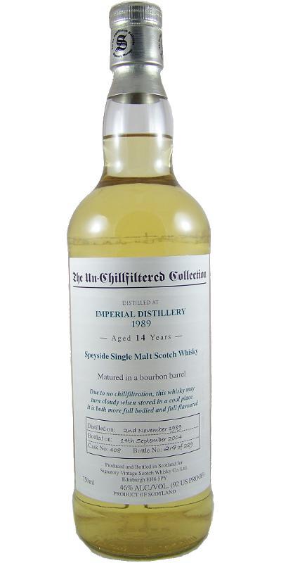 Imperial 1989 SV  The Un-Chillfiltered Collection