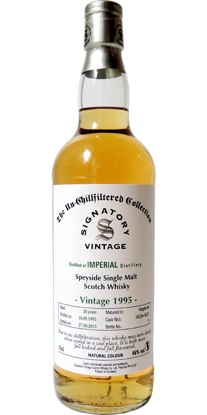 Imperial 1995 SV  The Un-Chillfiltered Collection