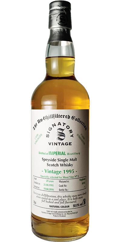 Imperial 1995 SV  The Un-Chillfiltered Collection - Cask Strength