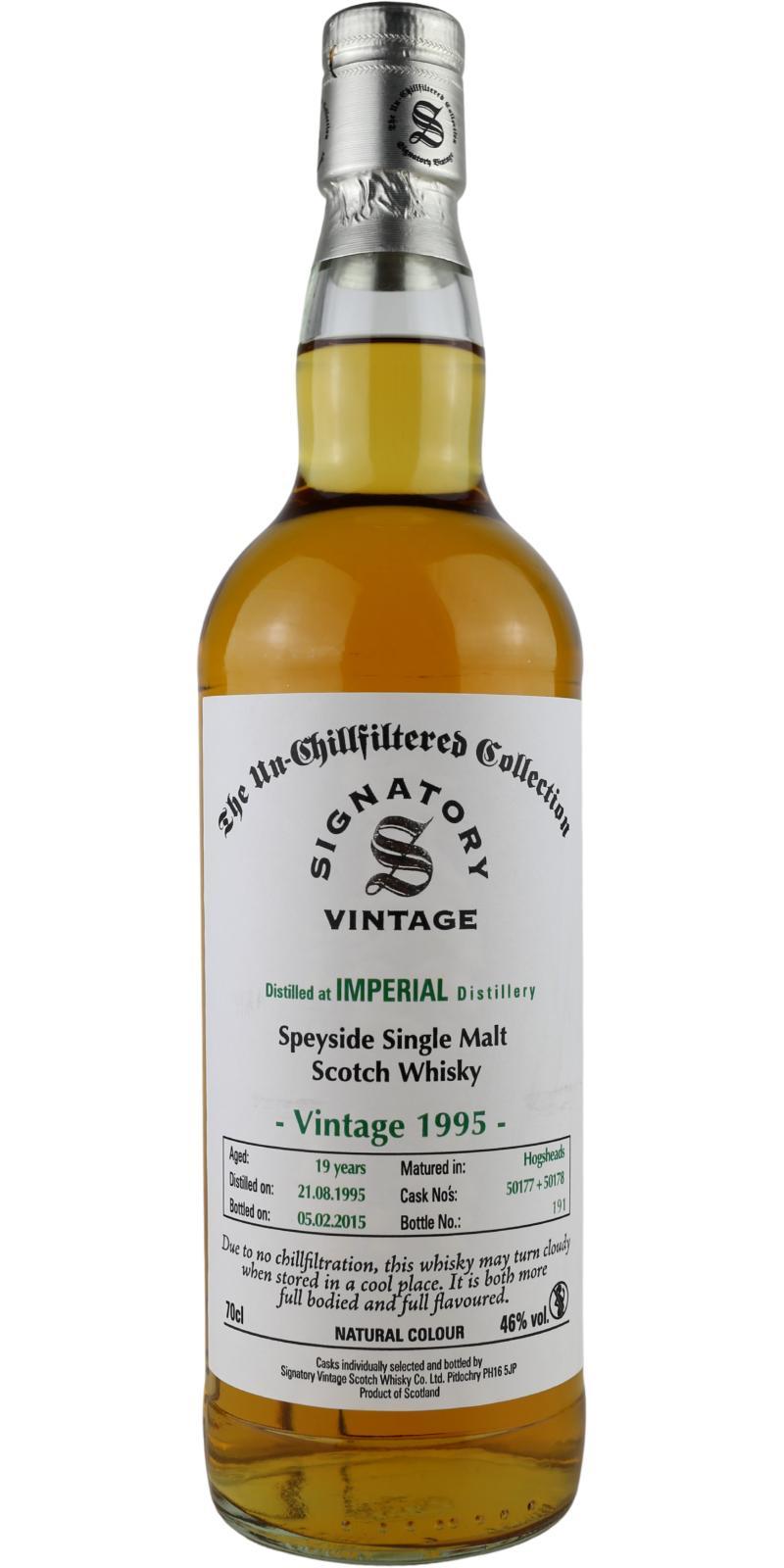 Imperial 1995 SV  The Un-Chillfiltered Collection