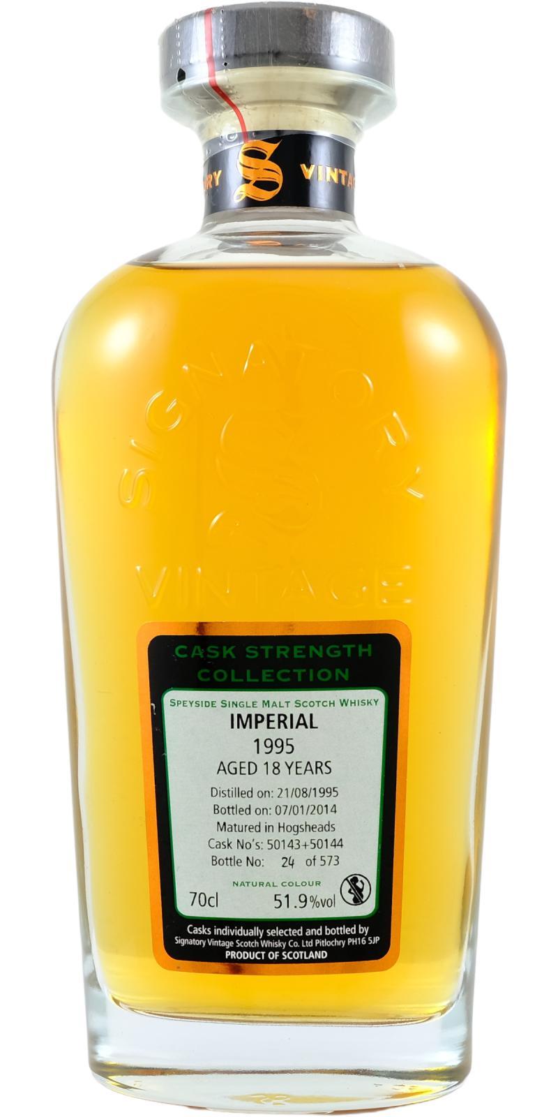 Imperial 1995 SV  Cask Strength Collection