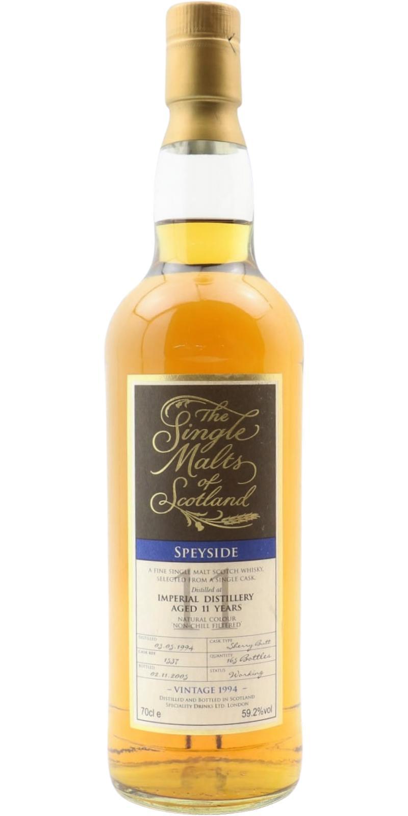Imperial 1994 SMS  The Single Malts of Scotland