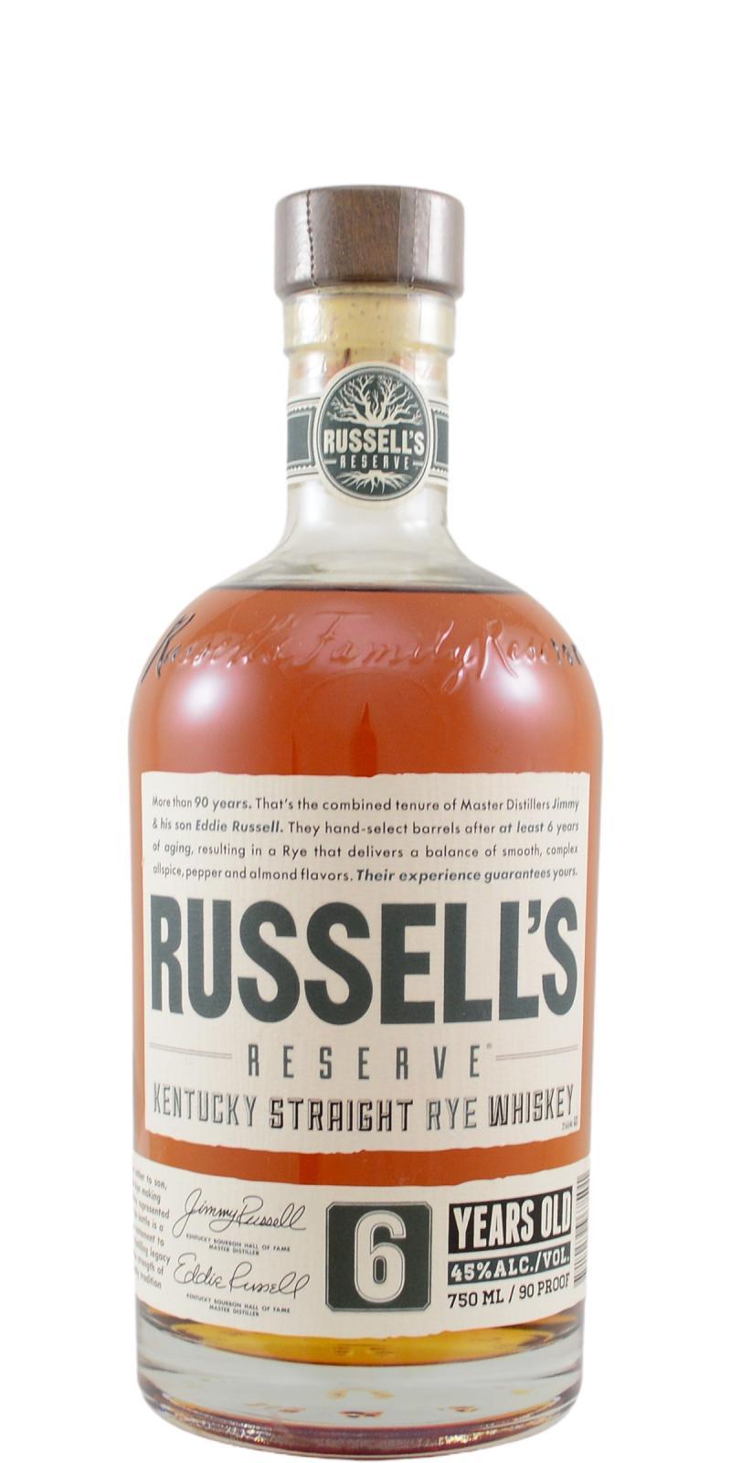 Russell's Reserve 06-year-old Kentucky Straight Rye Whiskey