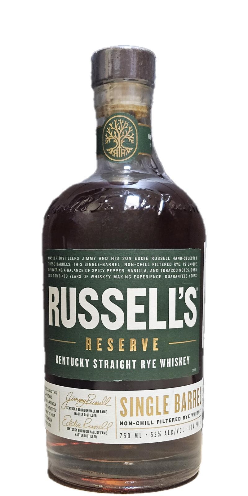 Russell's Reserve Single Barrel Rye Kentucky Straight Rye Whiskey
