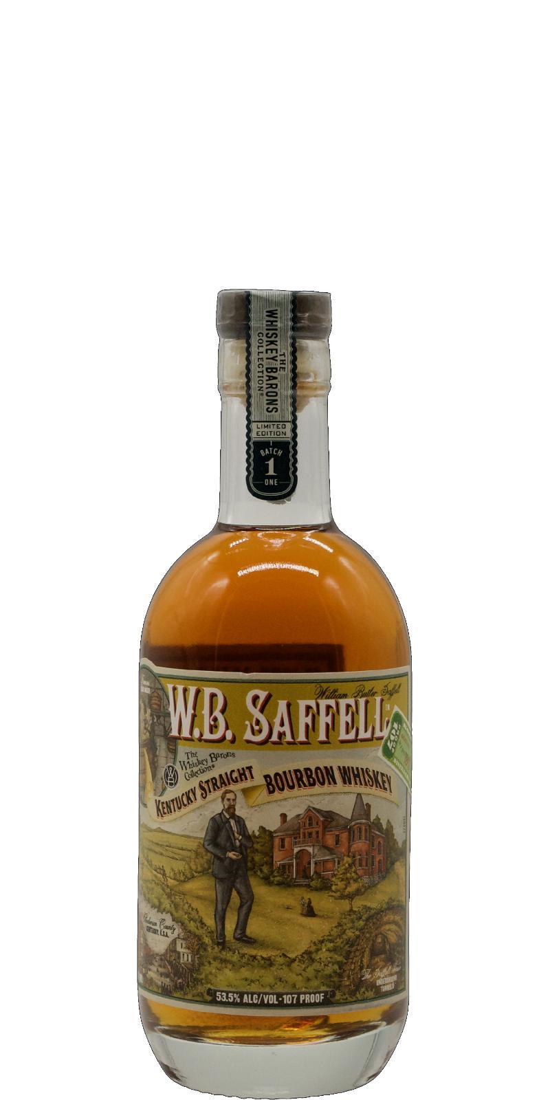 W.B. Saffell Kentucky Straight Bourbon Whiskey The Whiskey Barons Collection