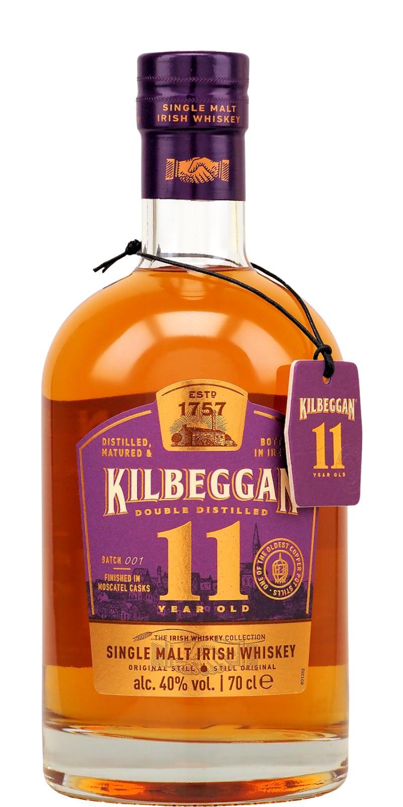 Kilbeggan 11-year-old  Irish Single Malt Whiskey