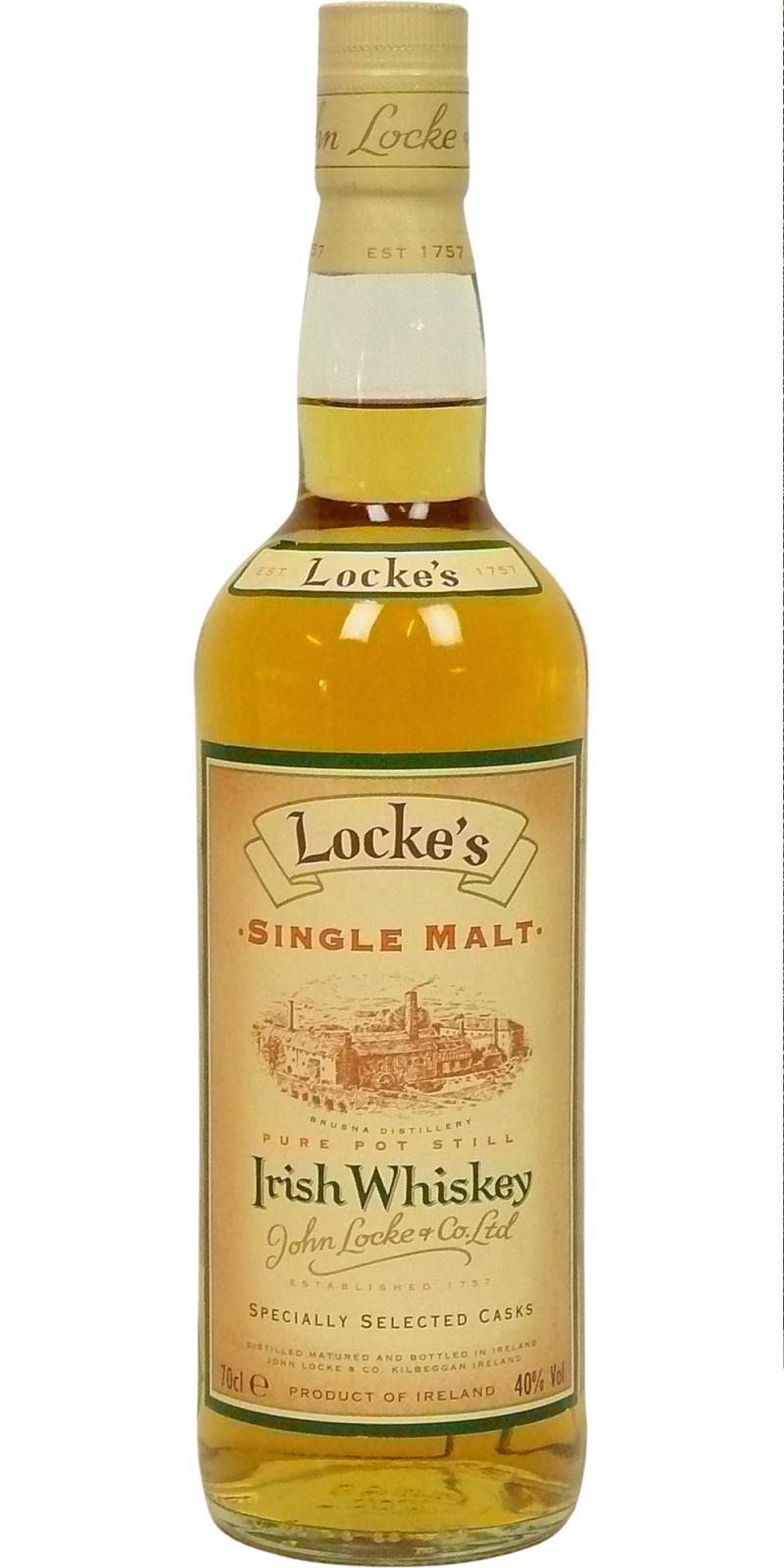 Locke's Pure Pot Still Irish Whiskey  Specially Selected Casks