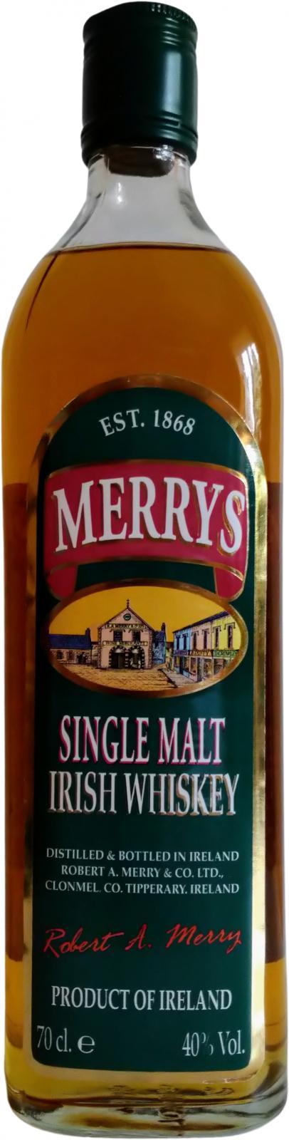 Merrys Single Malt Irish Whiskey