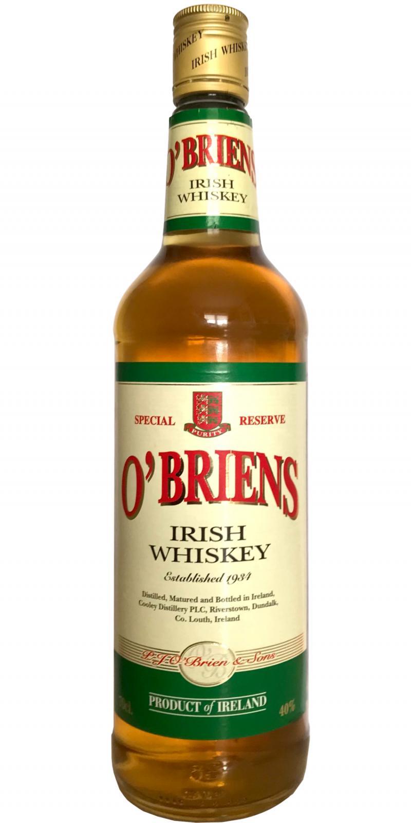 O'Briens Irish Whiskey  Special Reserve