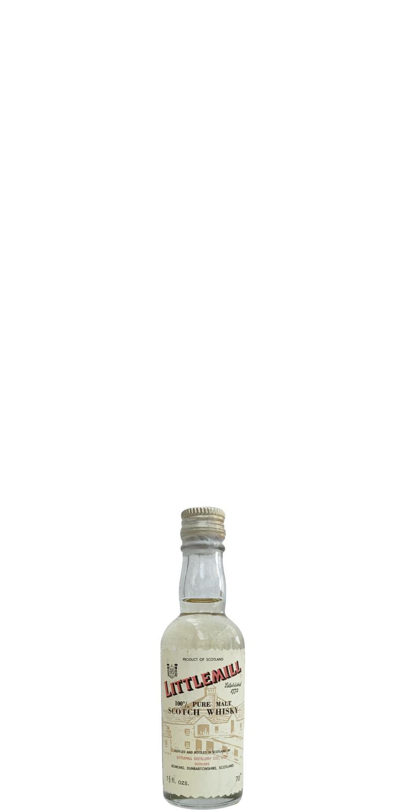 Littlemill 100% pure malt scotch whisky