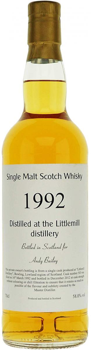 Littlemill 1992 Private Bottling