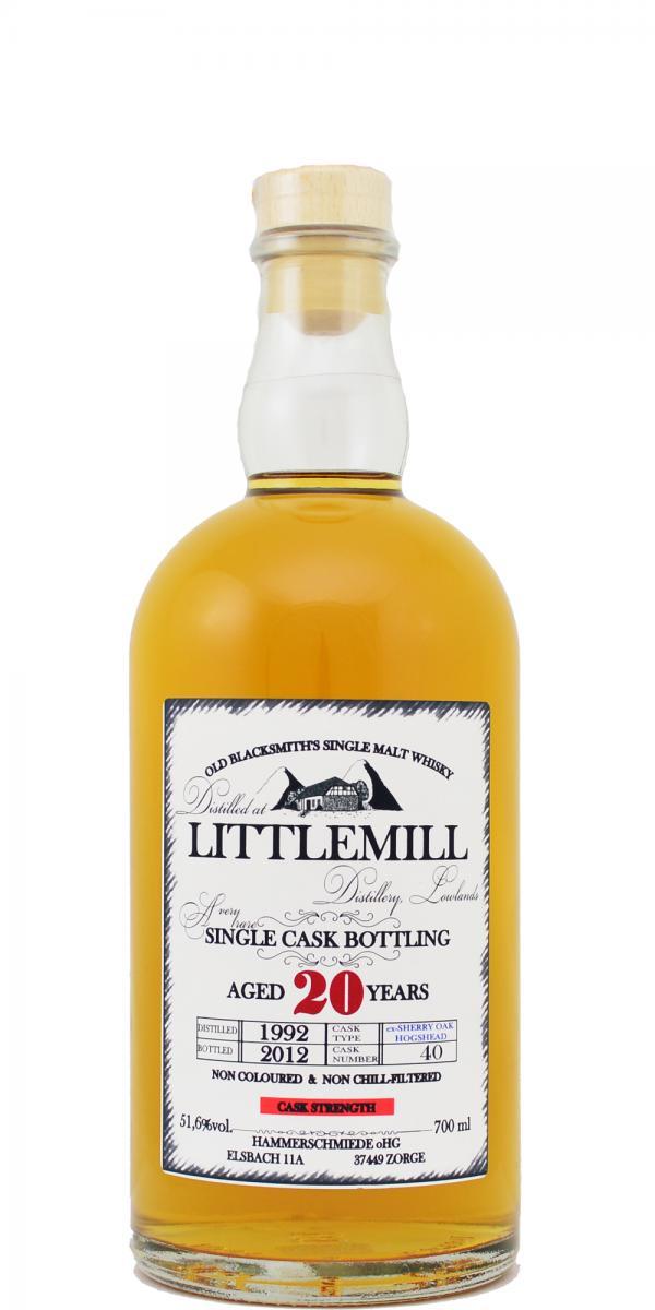 Littlemill 1992 HS Old Blacksmith's Single Malt Whisky