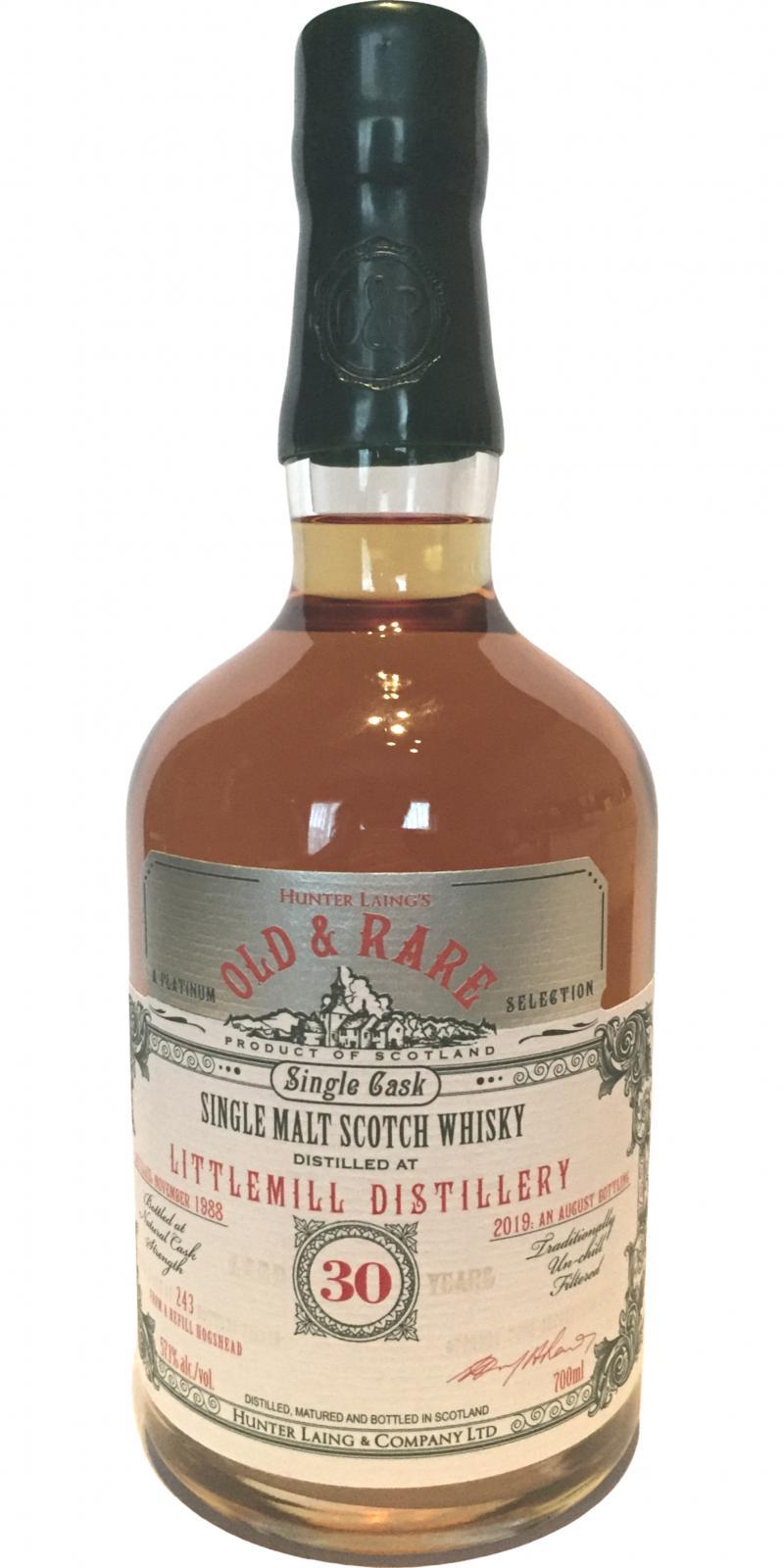 Littlemill 1988 HL Old & Rare - A Platinum Selection