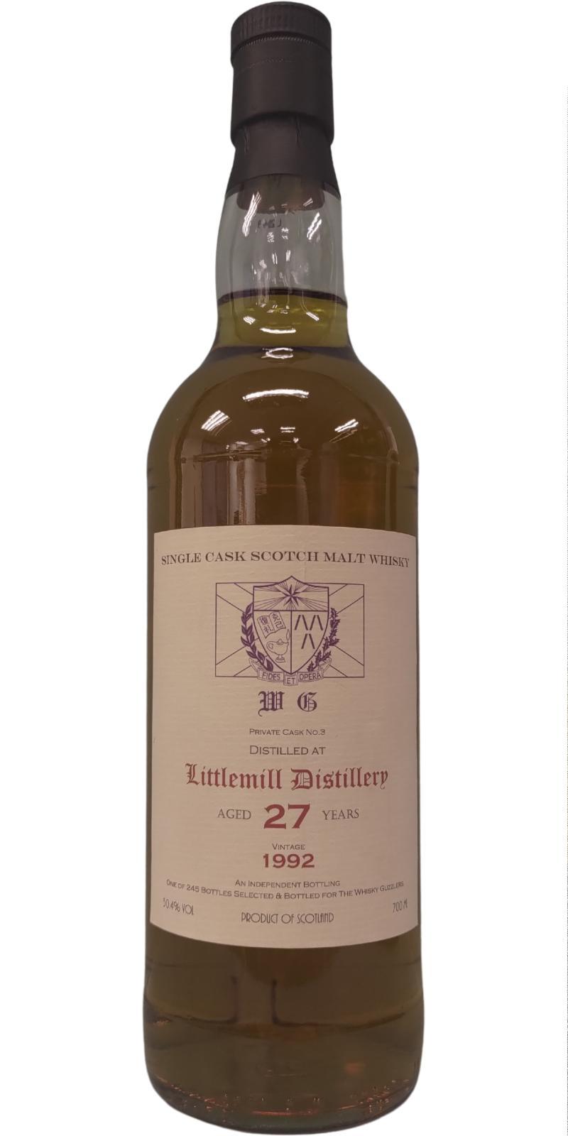 Littlemill 1992 UD Private Cask No.3