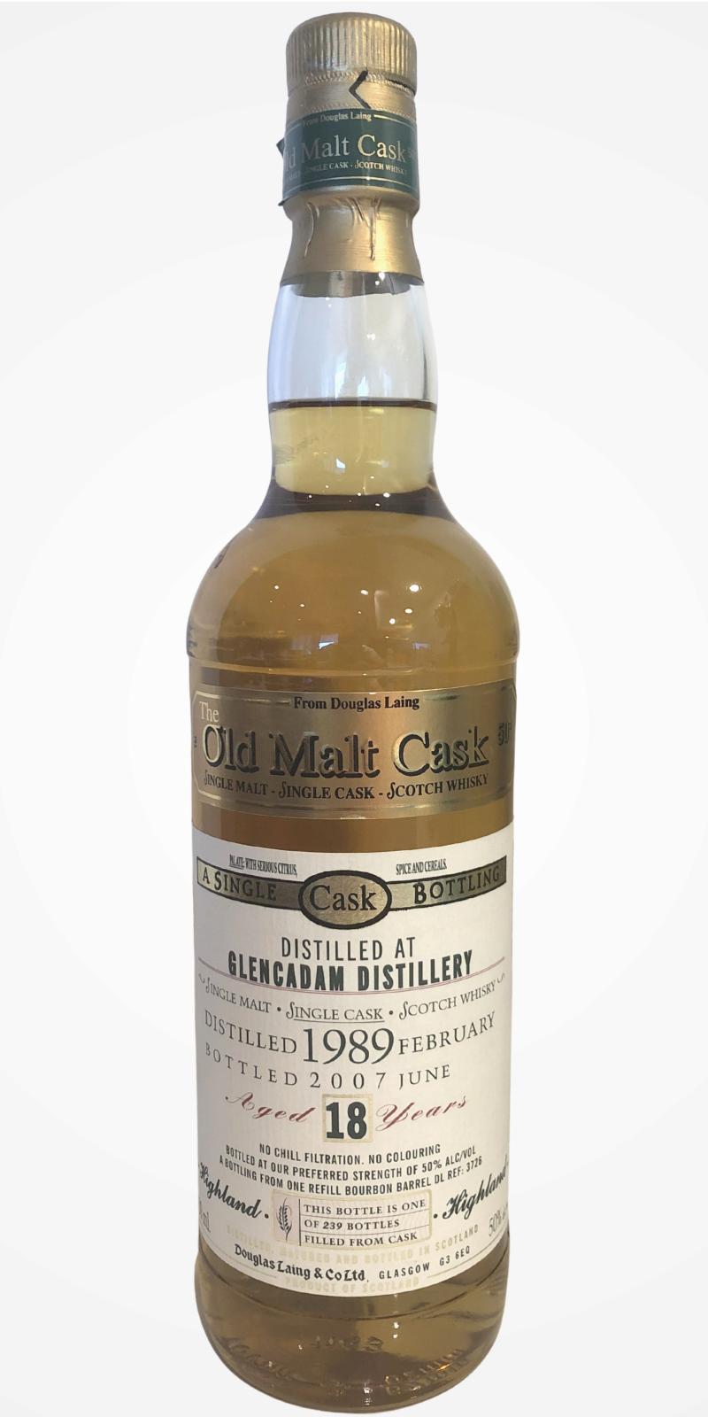 Glencadam 1989 DL  The Old Malt Cask