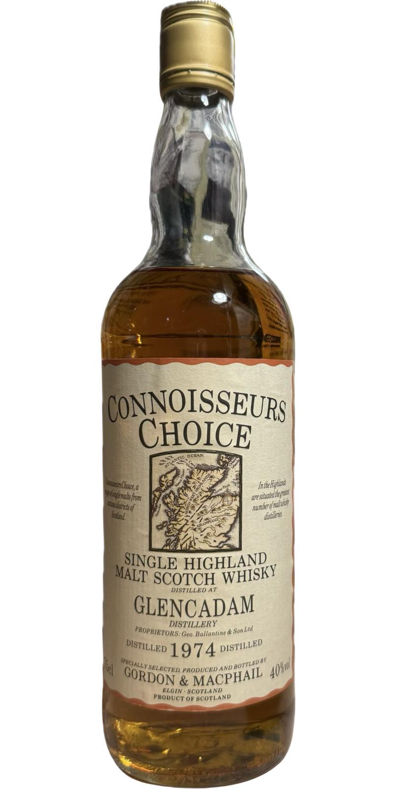 Glencadam 1974 GM  Connoisseurs Choice Old Map label