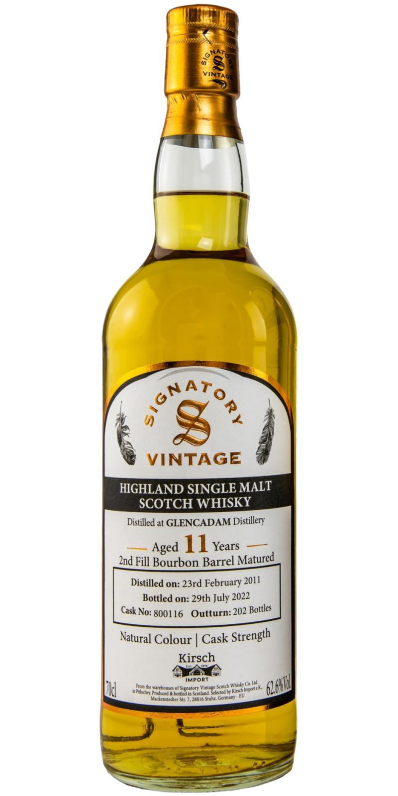 Glencadam 2011 SV  Natural Colour | Cask Strength