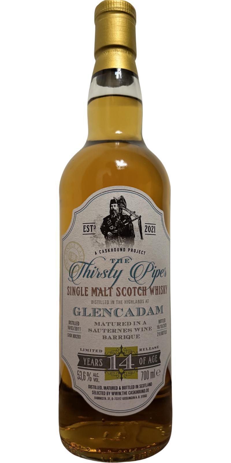 Glencadam 2011 TCaH  The Thirsty Piper