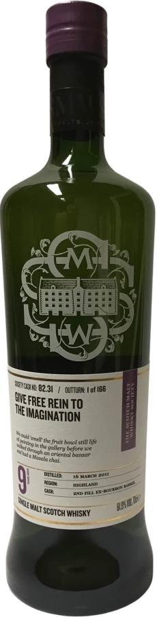 Glencadam 2011 SMWS 82.31  Give free rein to the imagination