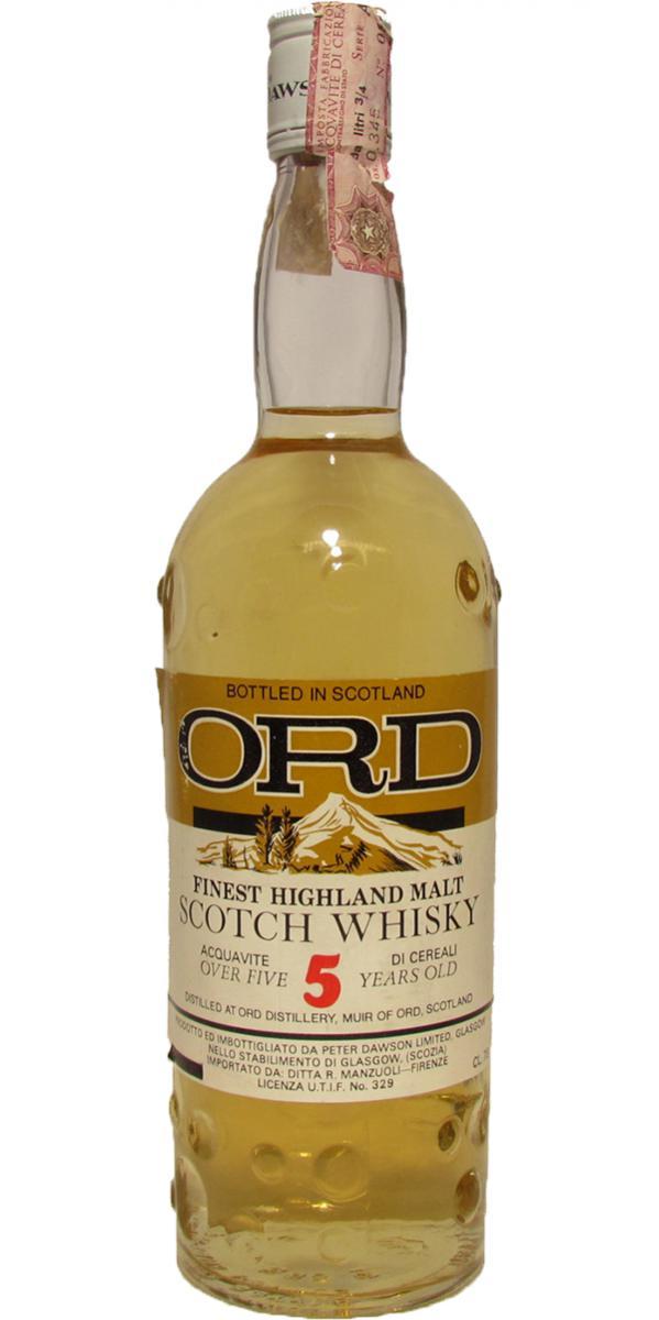 Ord 05-year-old  Finest Highland Malt - Peter Dawson Ltd., Manzuoli Import