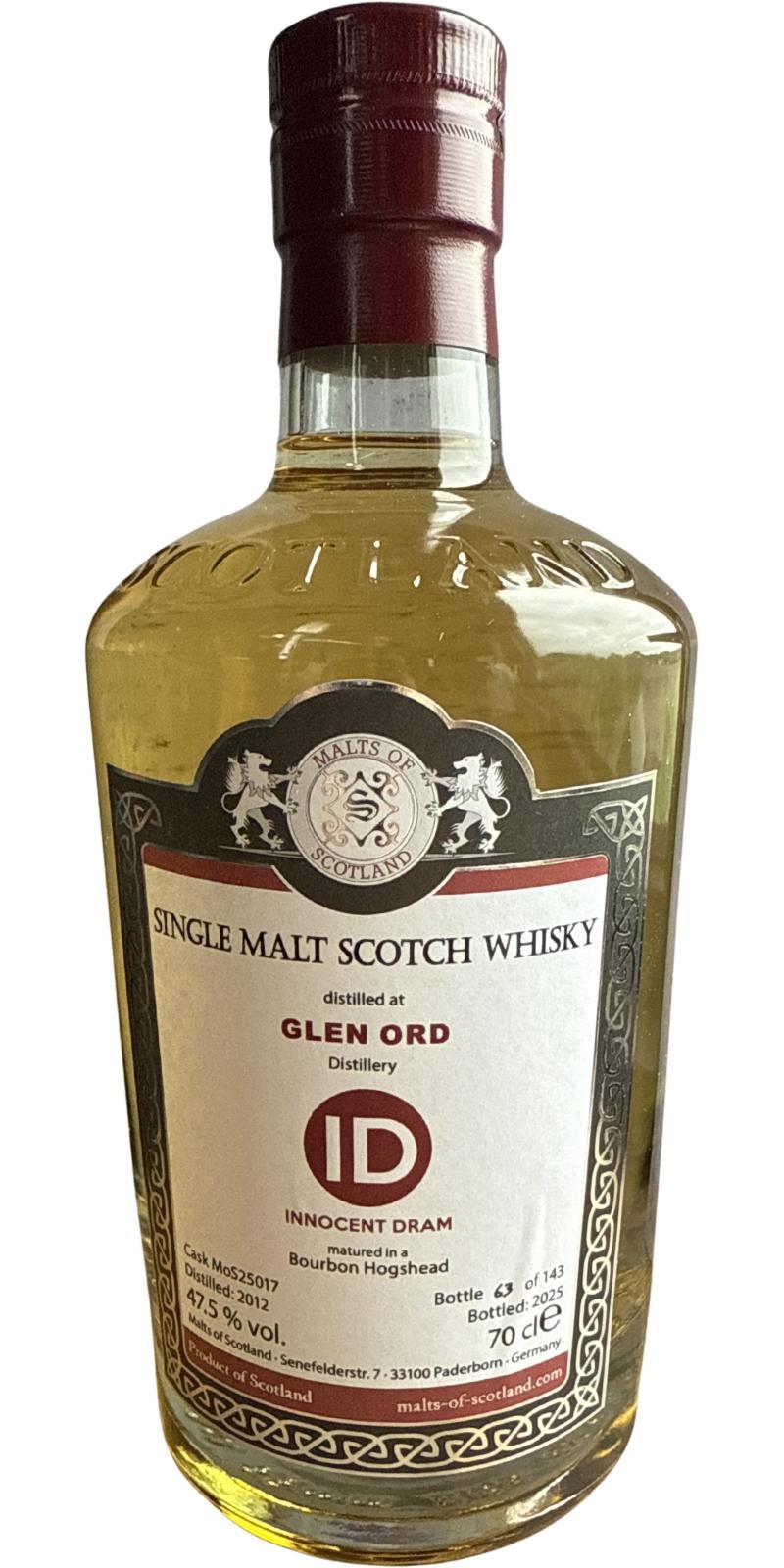 Glen Ord 2012 MoS  Innocent Dram