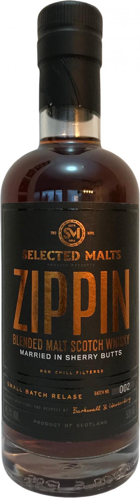Zippin Blended Malt Scotch Whisky  Small Batch Release