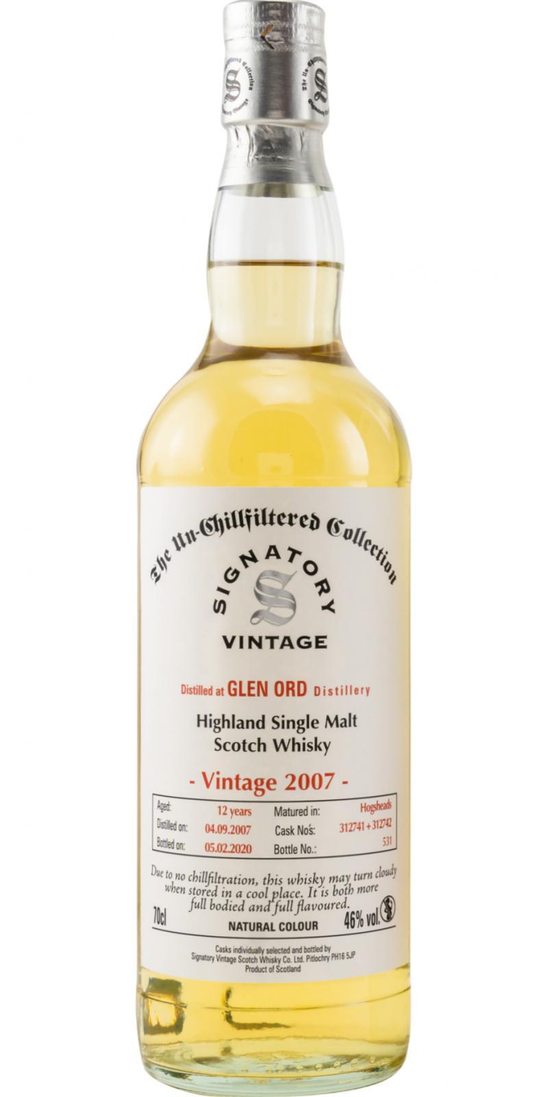 Glen Ord 2007 SV  The Un-Chillfiltered Collection