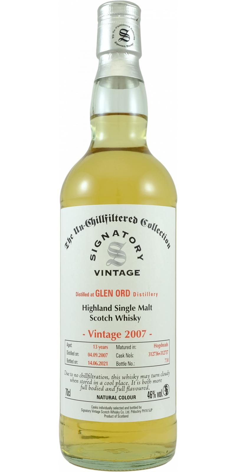 Glen Ord 2007 SV  The Un-Chillfiltered Collection