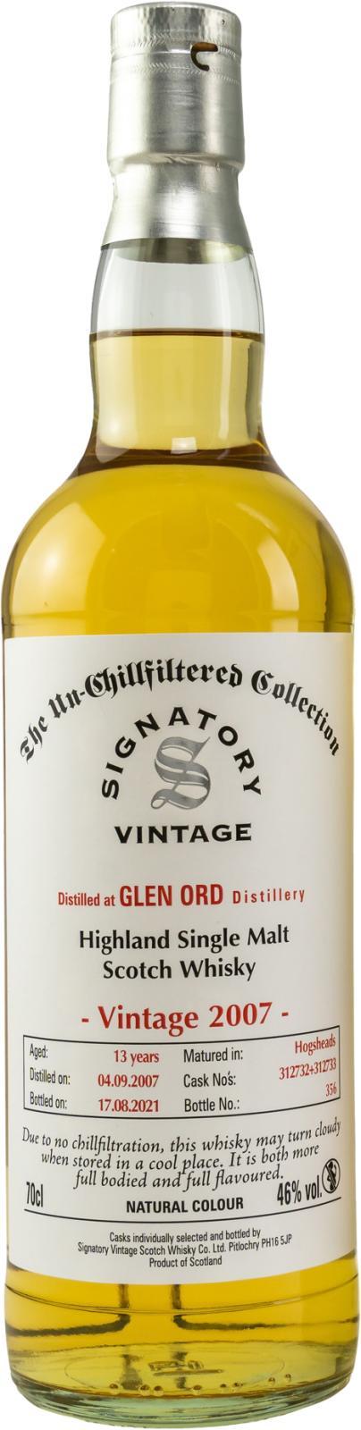 Glen Ord 2007 SV  The Un-Chillfiltered Collection