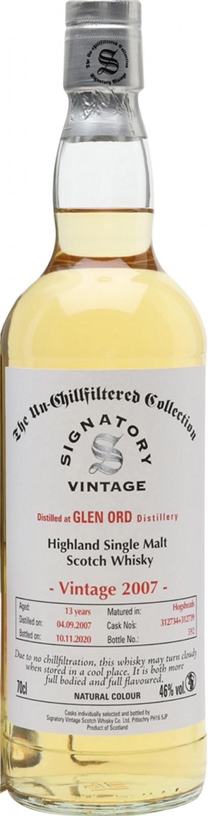 Glen Ord 2007 SV  The Un-Chillfiltered Collection
