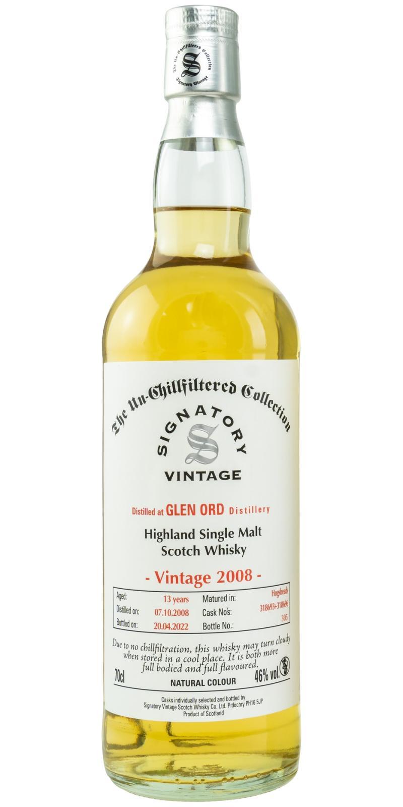 Glen Ord 2008 SV  The Un-Chillfiltered Collection