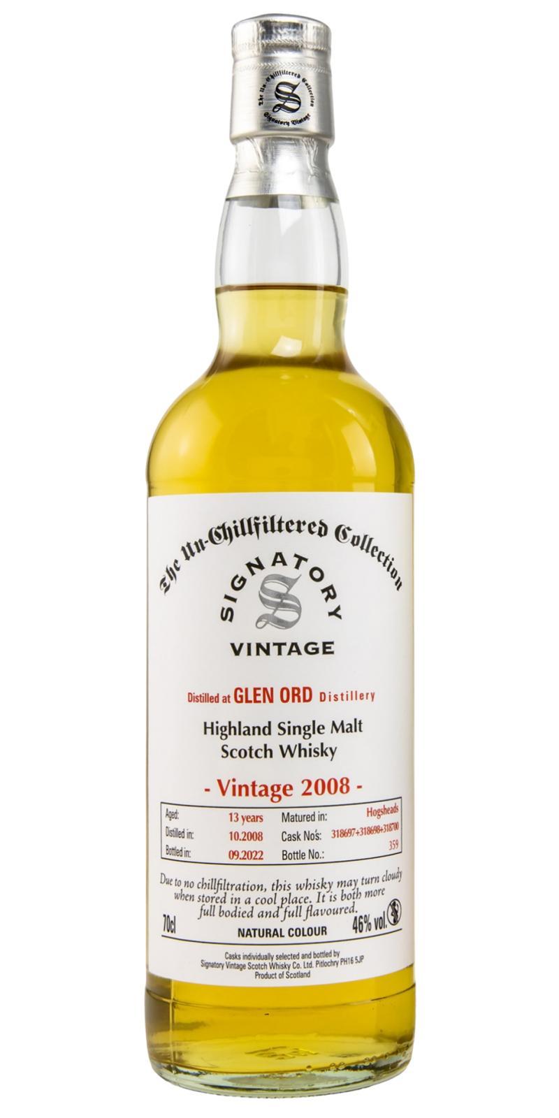 Glen Ord 2008 SV  The Un-Chillfiltered Collection