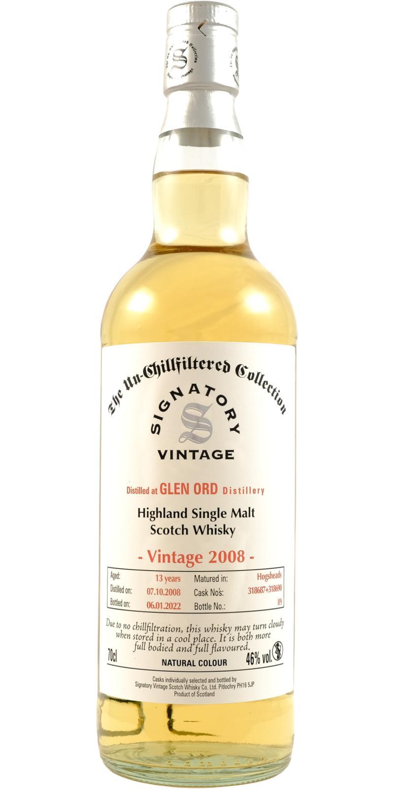 Glen Ord 2008 SV  The Un-Chillfiltered Collection