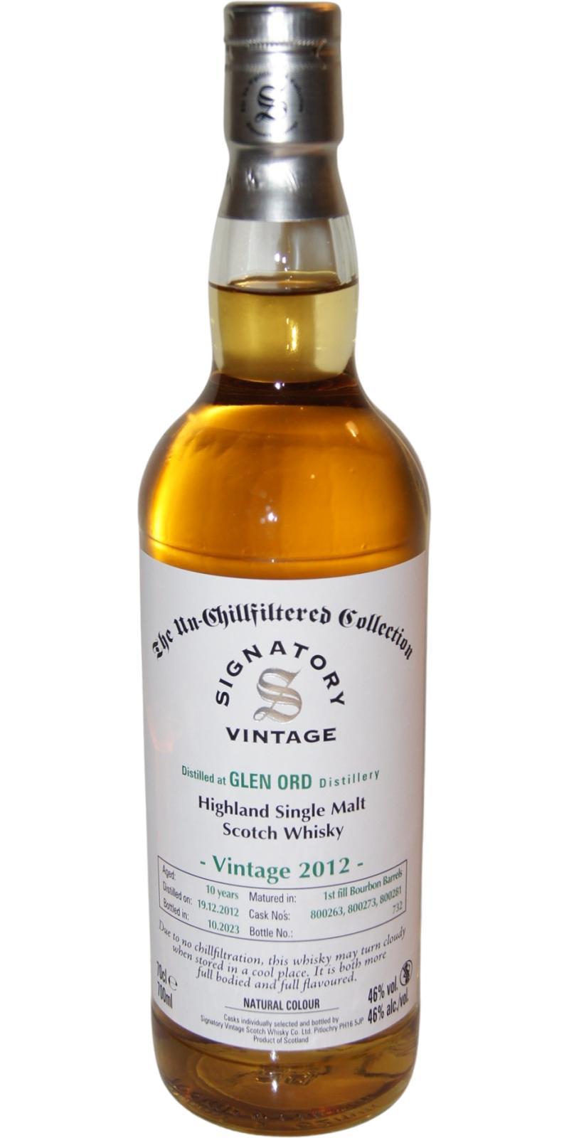 Glen Ord 2012 SV  The Un-Chillfiltered Collection