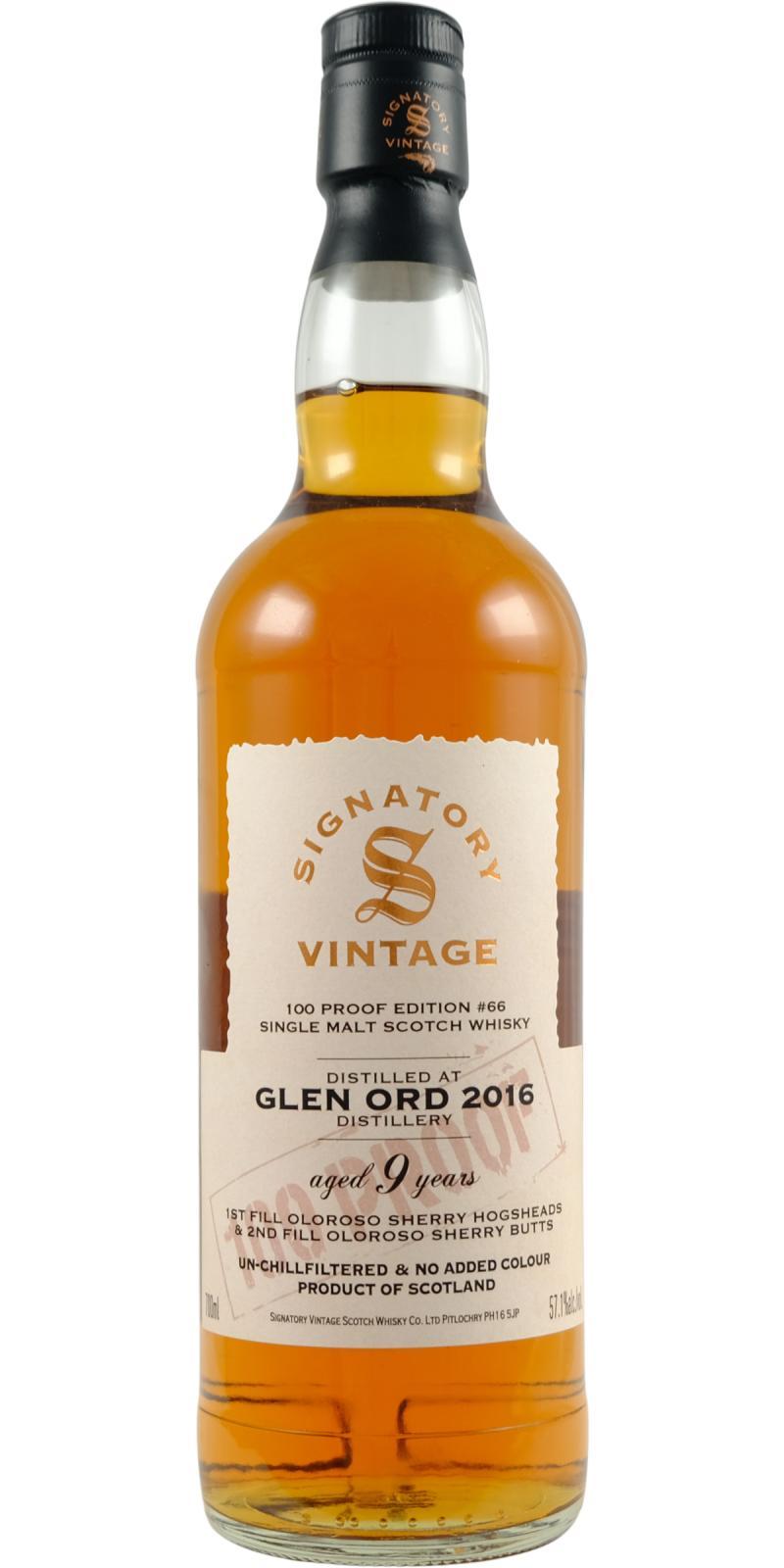 Glen Ord 2016 SV  100 Proof - Edition #66