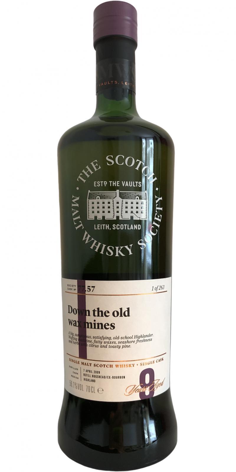 Glen Ord 2009 SMWS 77.57  Down the old wax mines