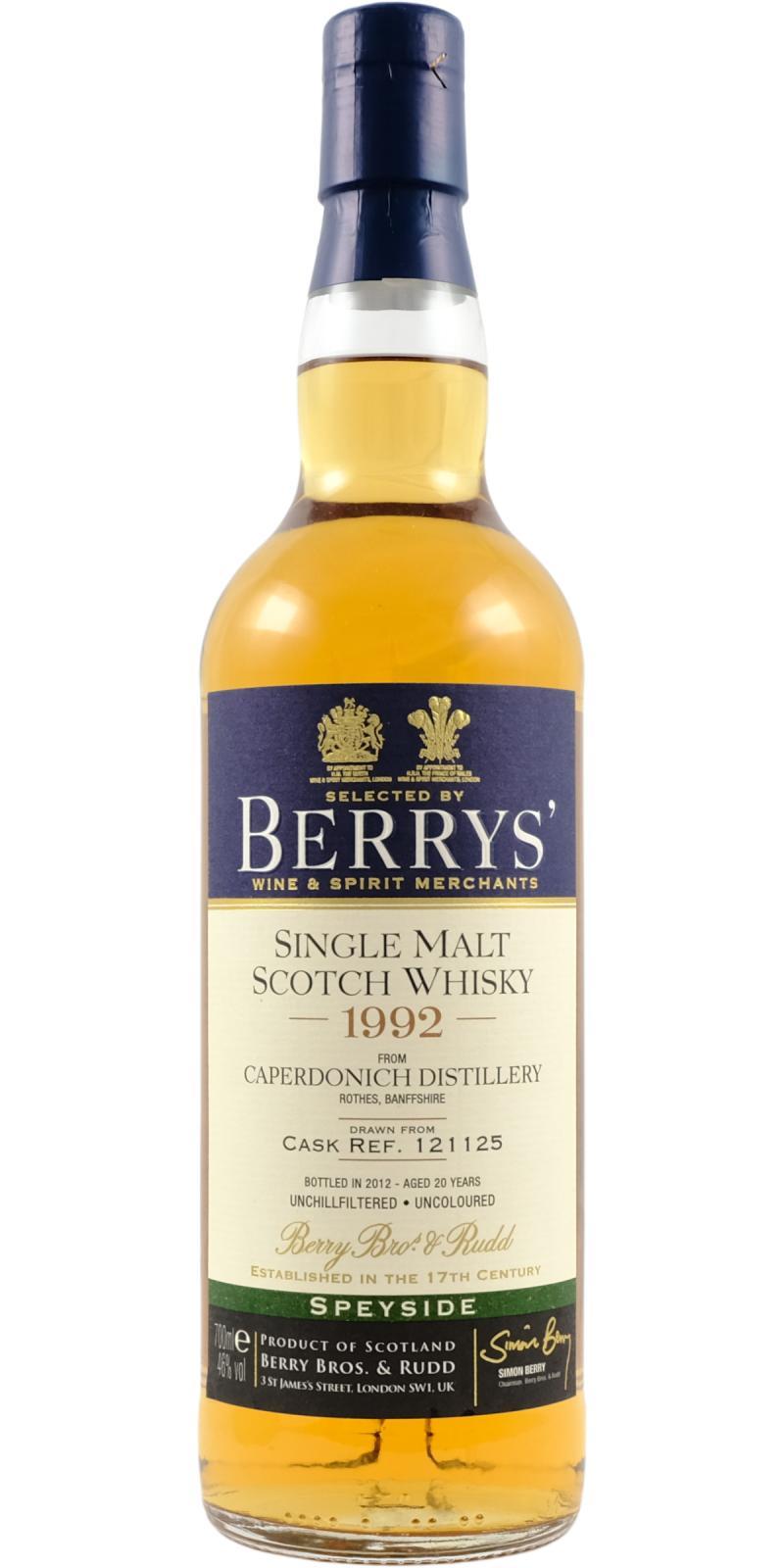 Caperdonich 1992 BR Berrys'