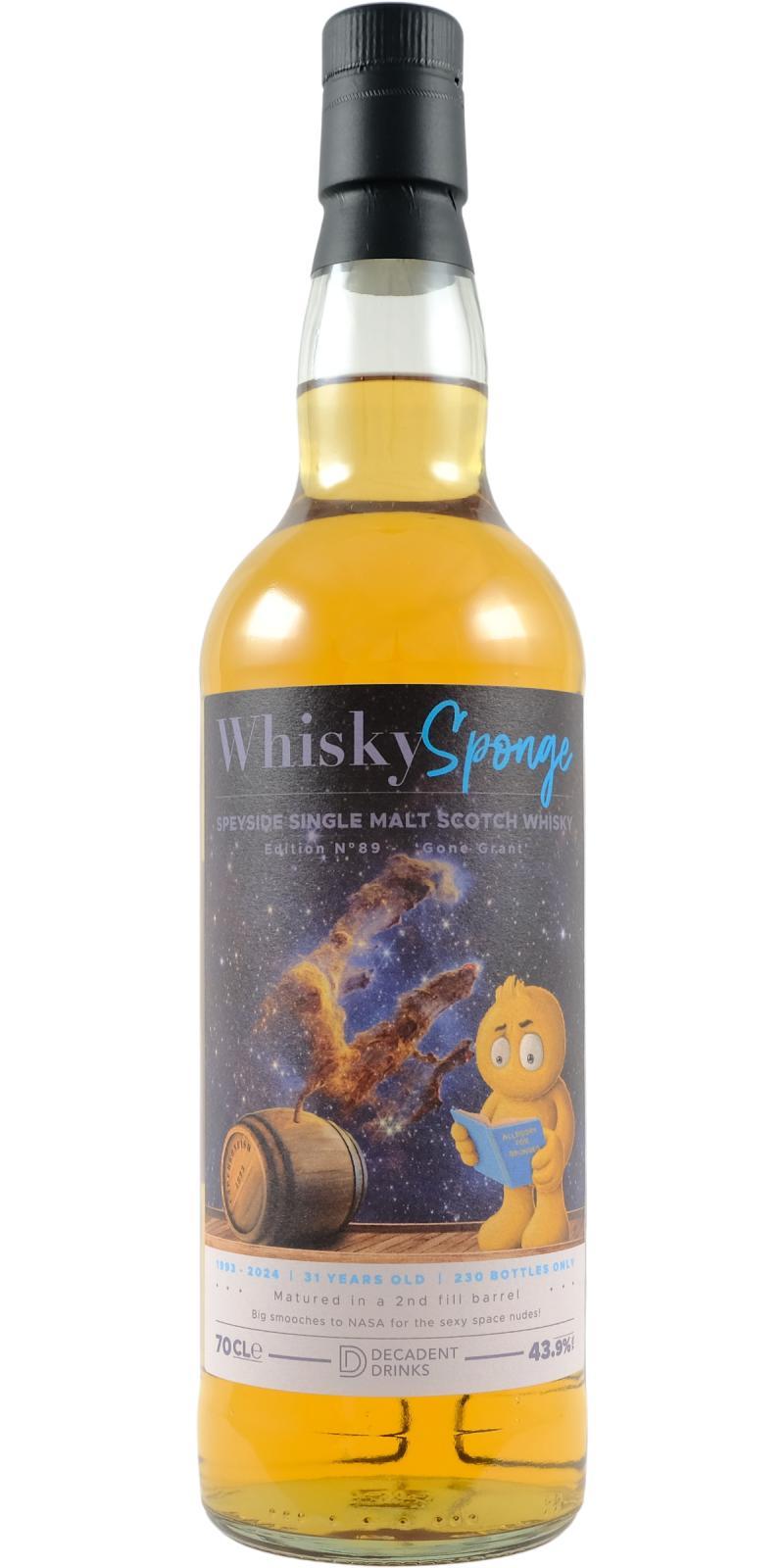 Speyside Single Malt Scotch Whisky 1993 DeDr Whisky Sponge