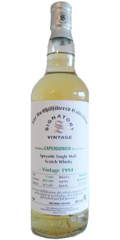 Caperdonich 1994 SV The Un-Chillfiltered Collection