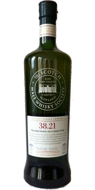 Caperdonich 1994 SMWS 38.21 Manuka honey in a razor strop