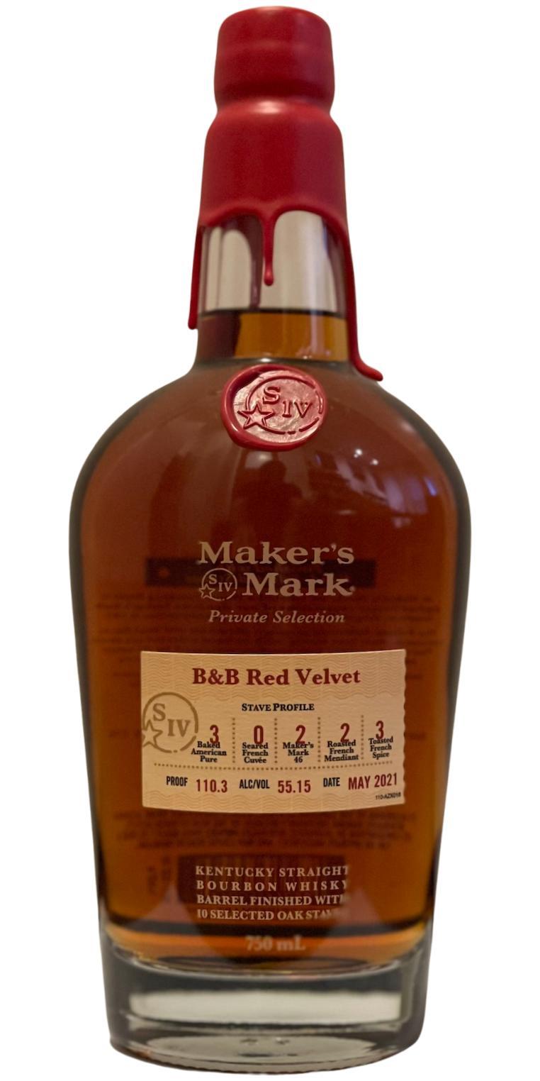 Maker's Mark B&B Red Velvet  Private Selection for Bitters & Bottles